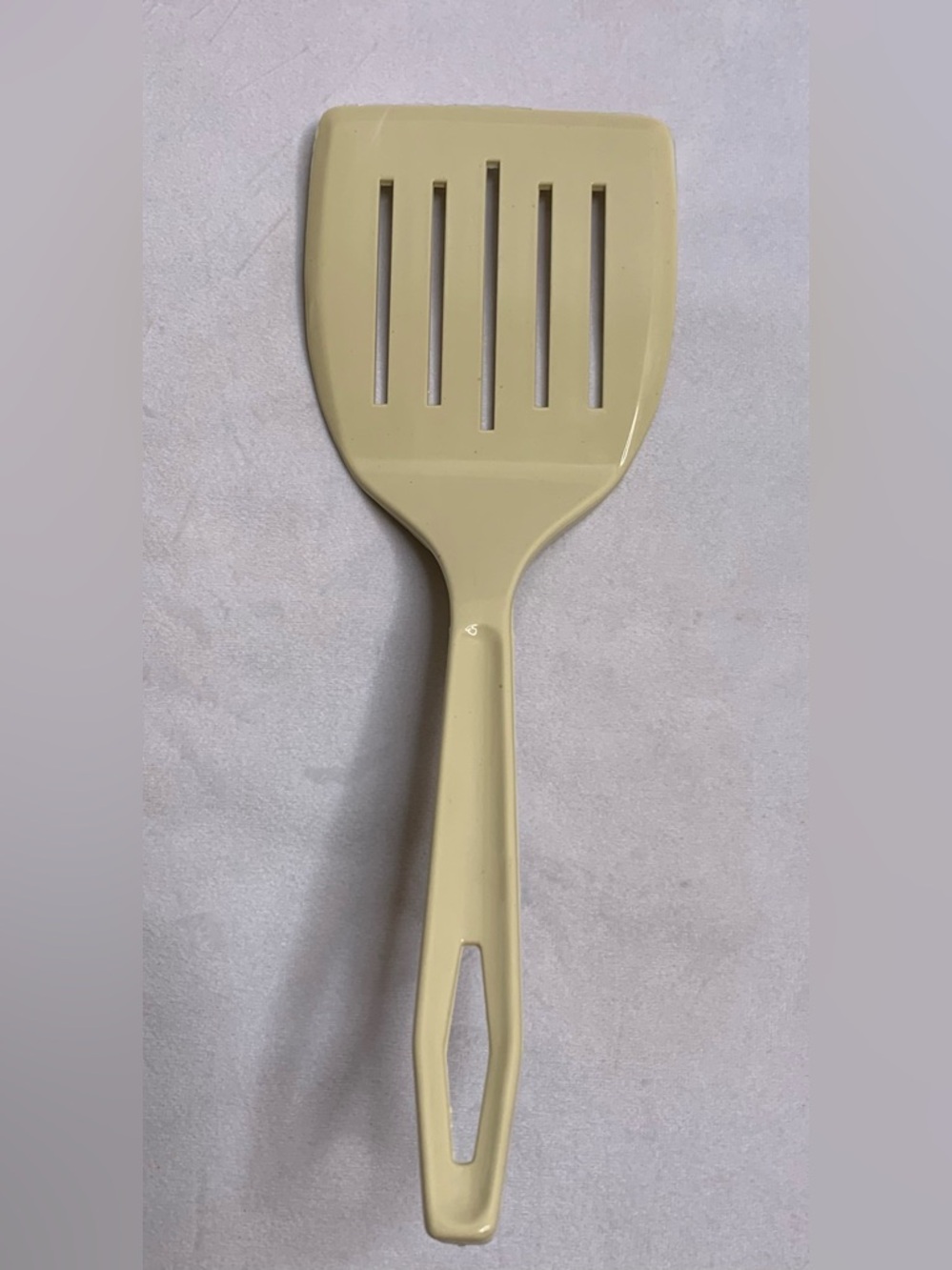 Vintage King Kraft Nylon Plastic Kitchen Utensil Cooking Spatula Slotted 4in Tan